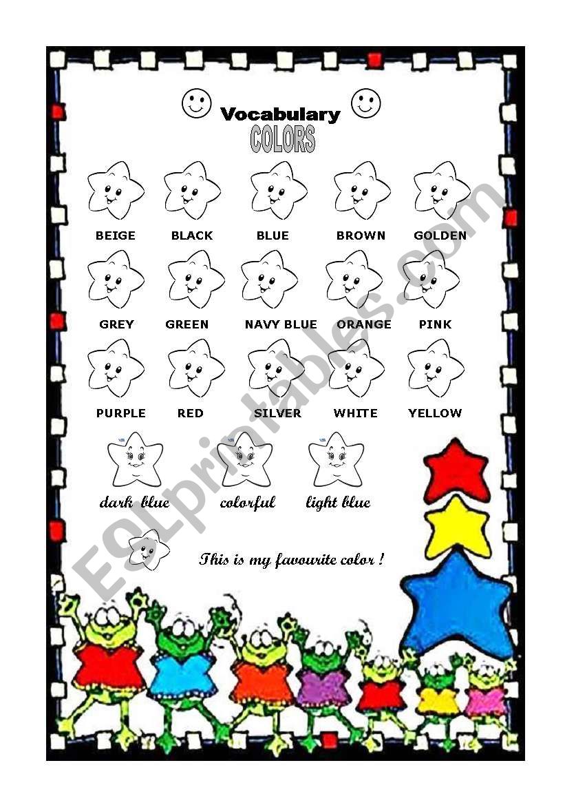 Colours worksheet