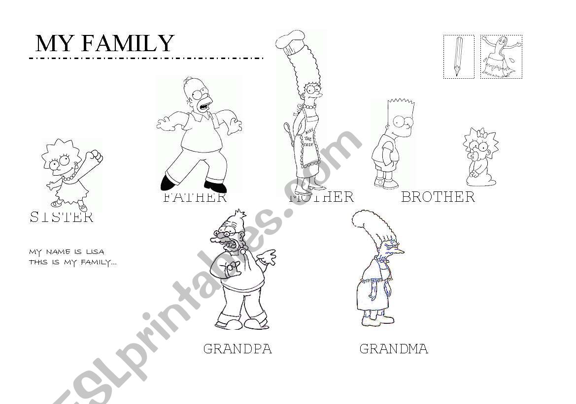 Family Members worksheet