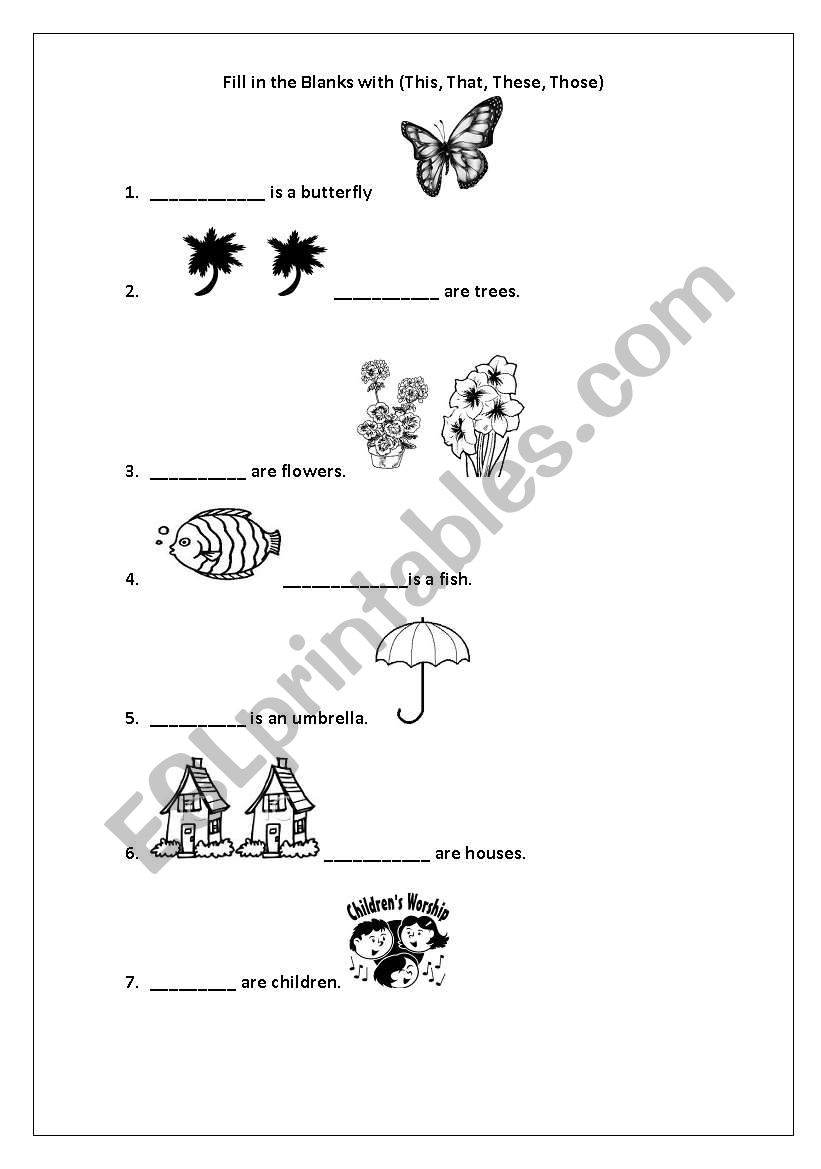 This That These Those worksheet