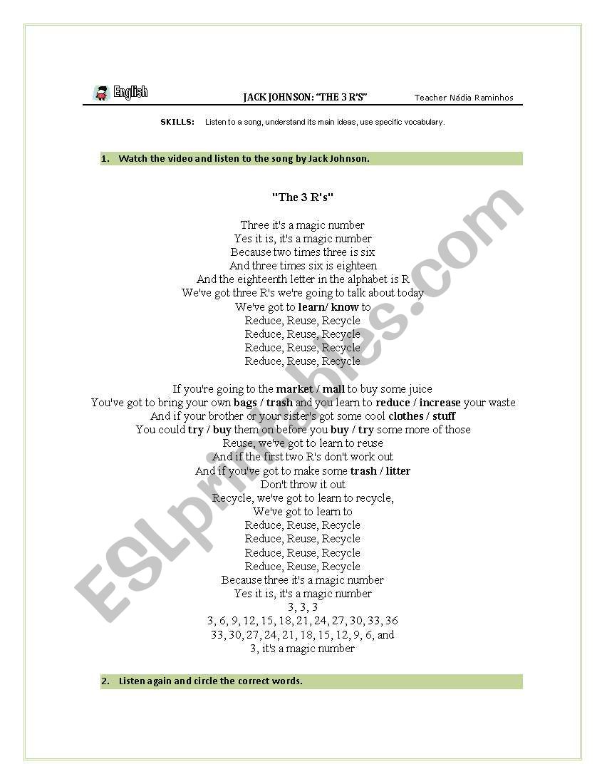 3 Rs - Environmental problems and solutions