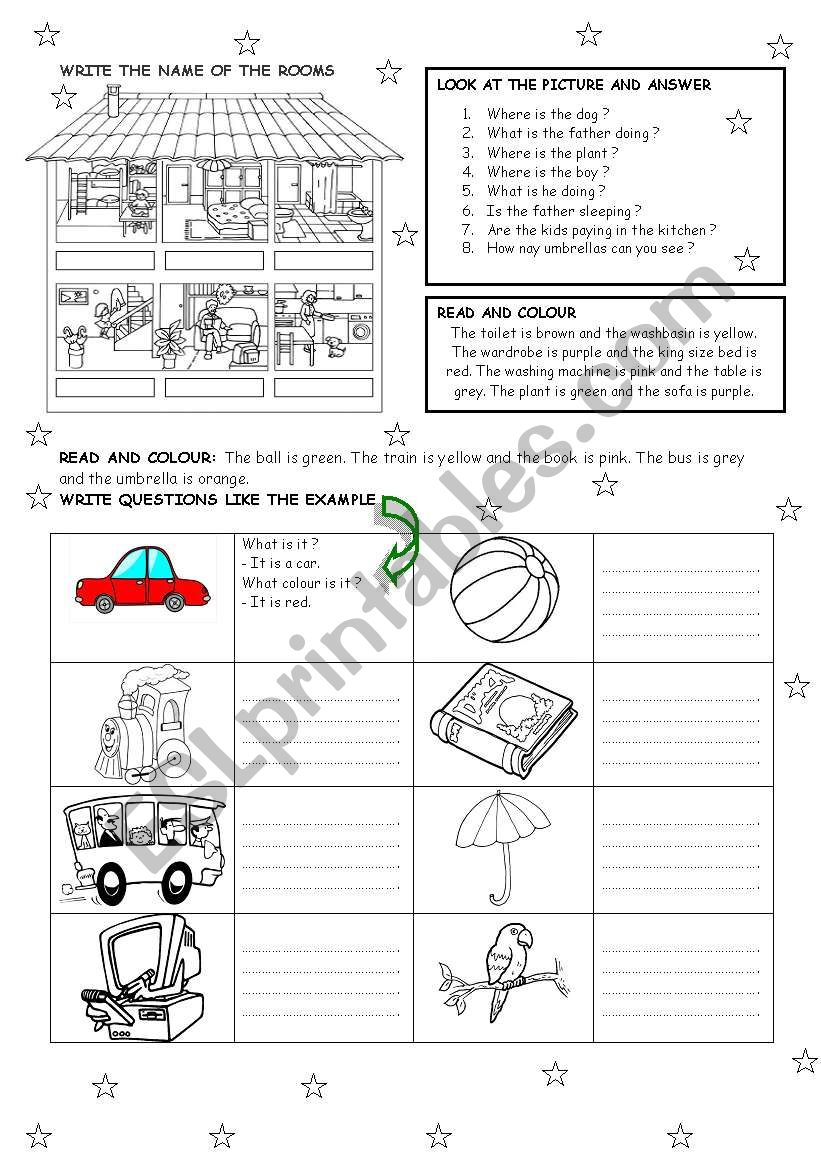 rooms and others  worksheet