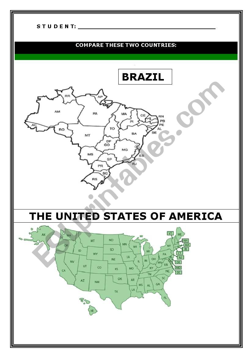 COMPARE BRAZIL AND THE UNITED STATES