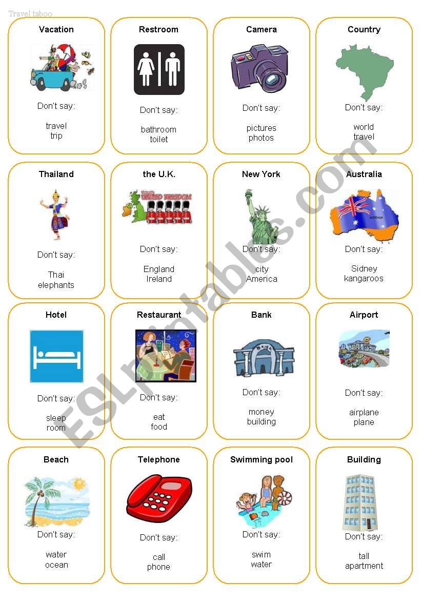 Taboo Conversations Worksheets Pdf