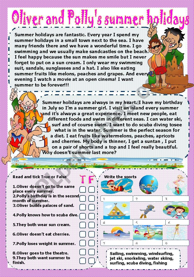 oliver and pollyÂ´s summer holidays