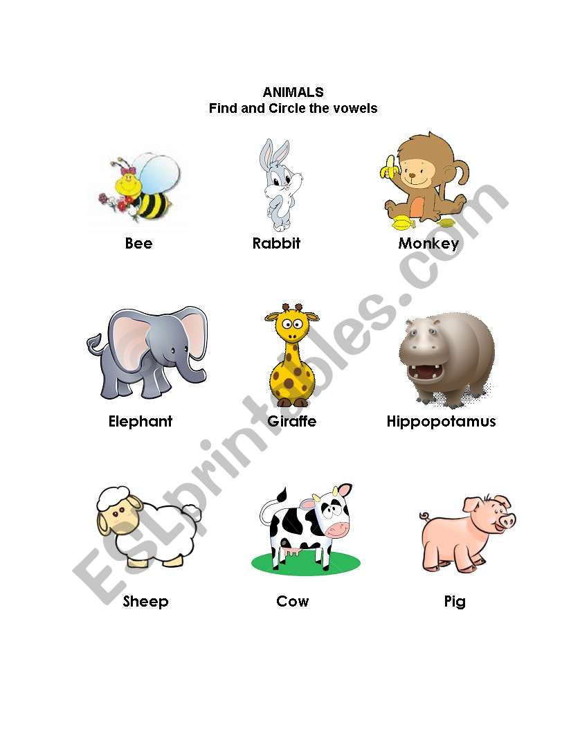 practicing vowels worksheet