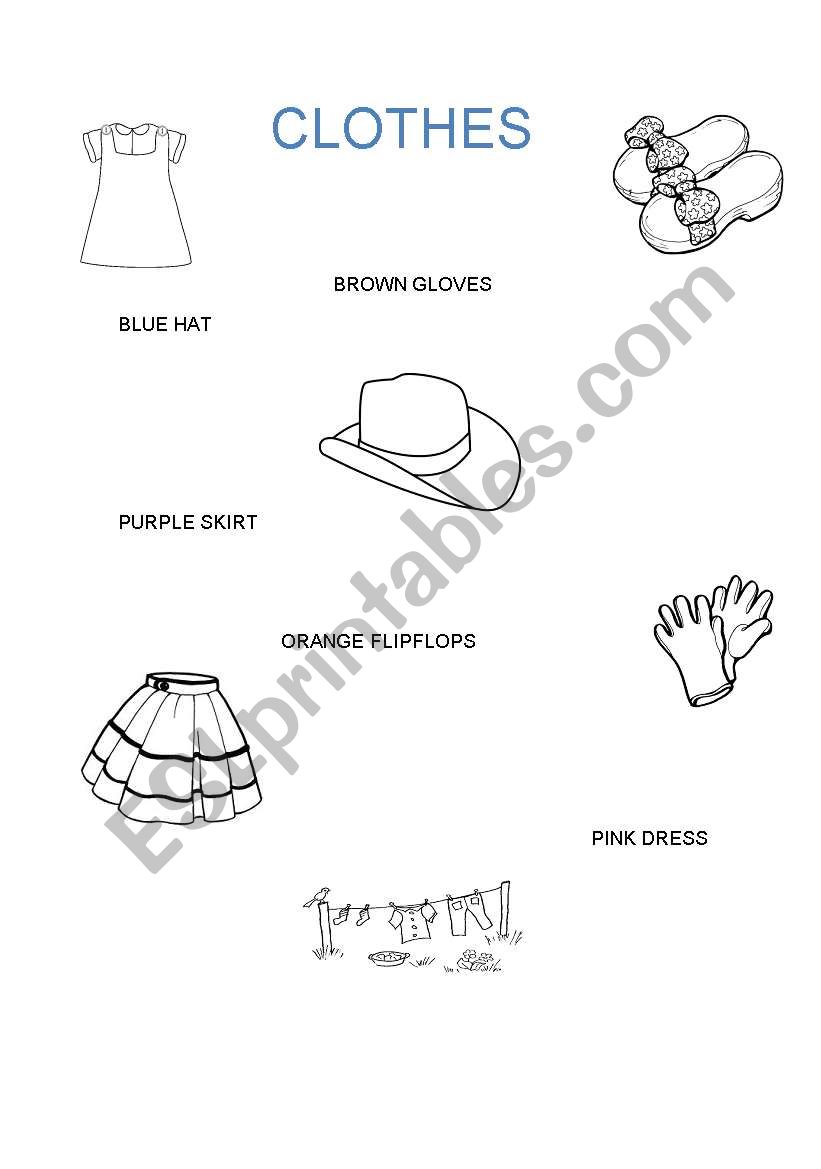 CLOTHES worksheet