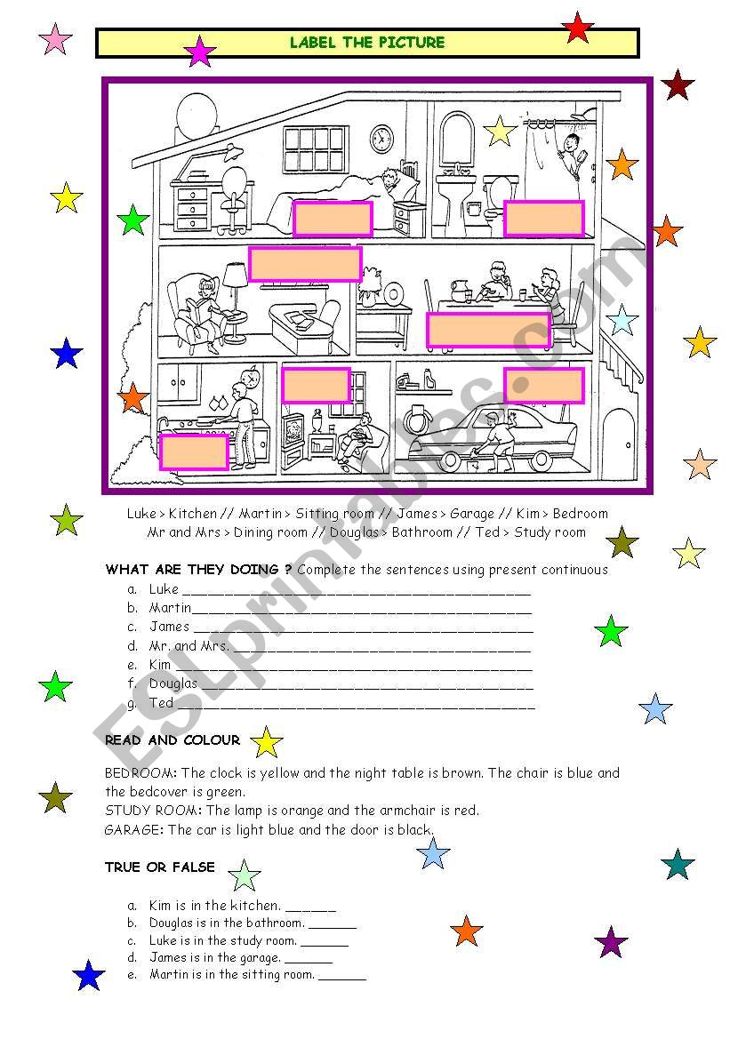 It is a big house worksheet