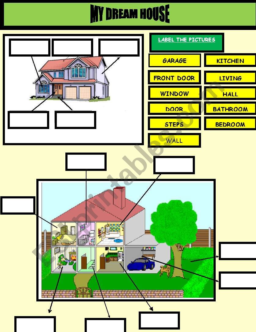 MY DREAM HOUSE worksheet