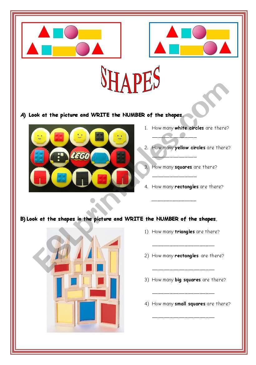 SHAPES worksheet