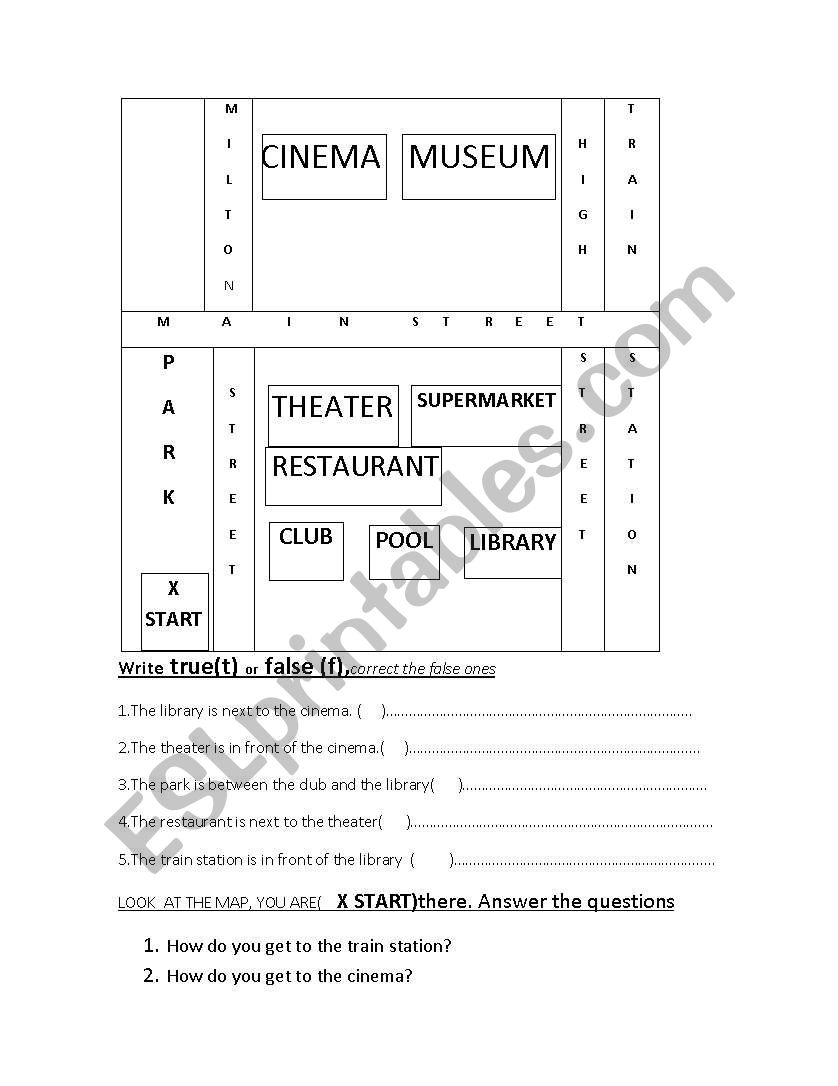 directions worksheet