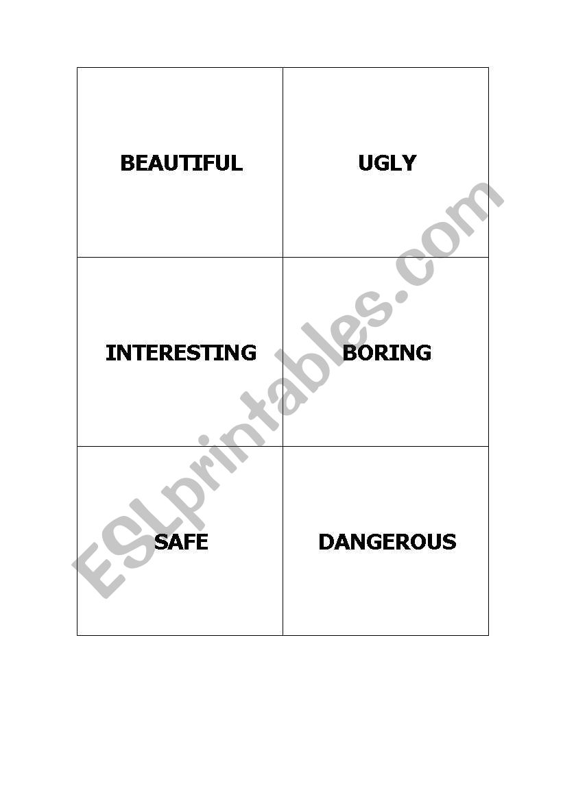 Describing Cities - Memory Game