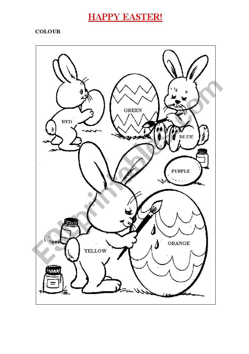  EASTER WORKSHEET FOR YOUNG CHILDREN