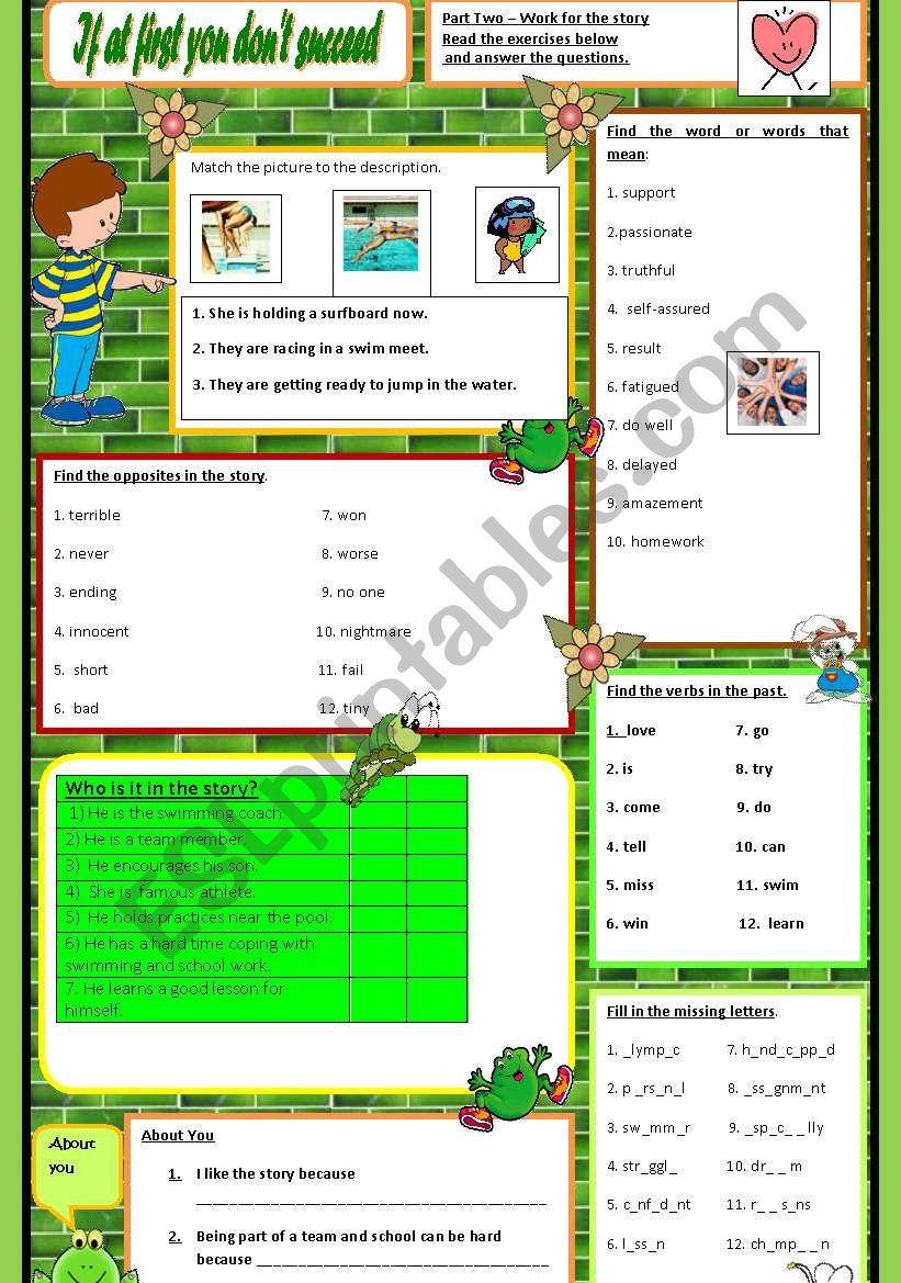 If you dont succeed- part 2 worksheet