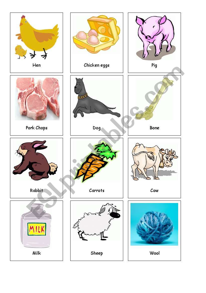 Animal happy families worksheet