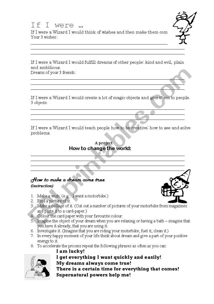 if I were... worksheet