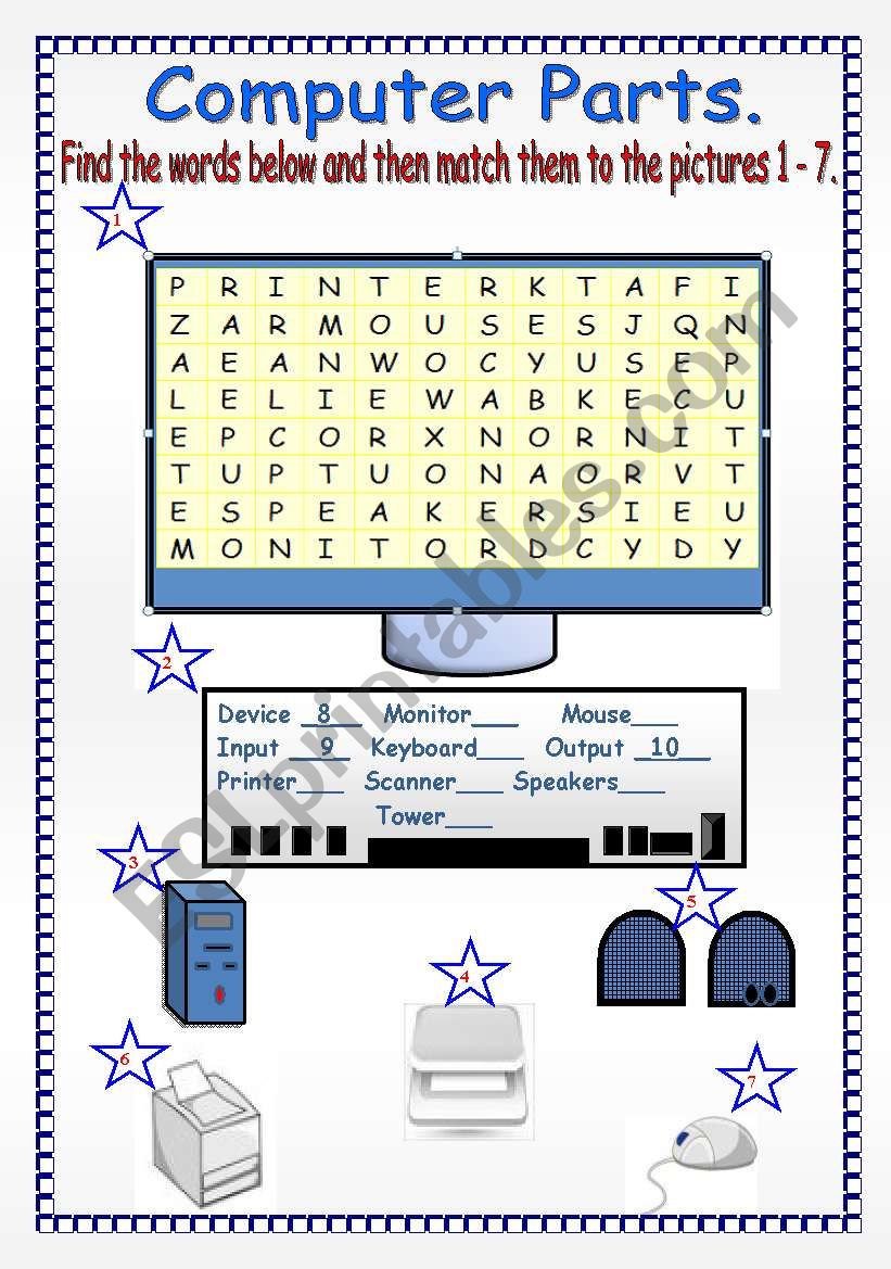 Match The Following Computer Parts 2 Parts Of A Computer Kemp S 21st 