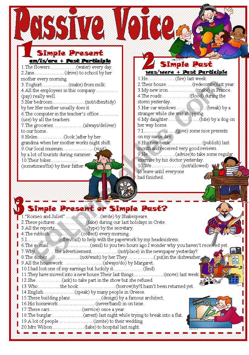 Passive Voice(S.Present-S.Past)