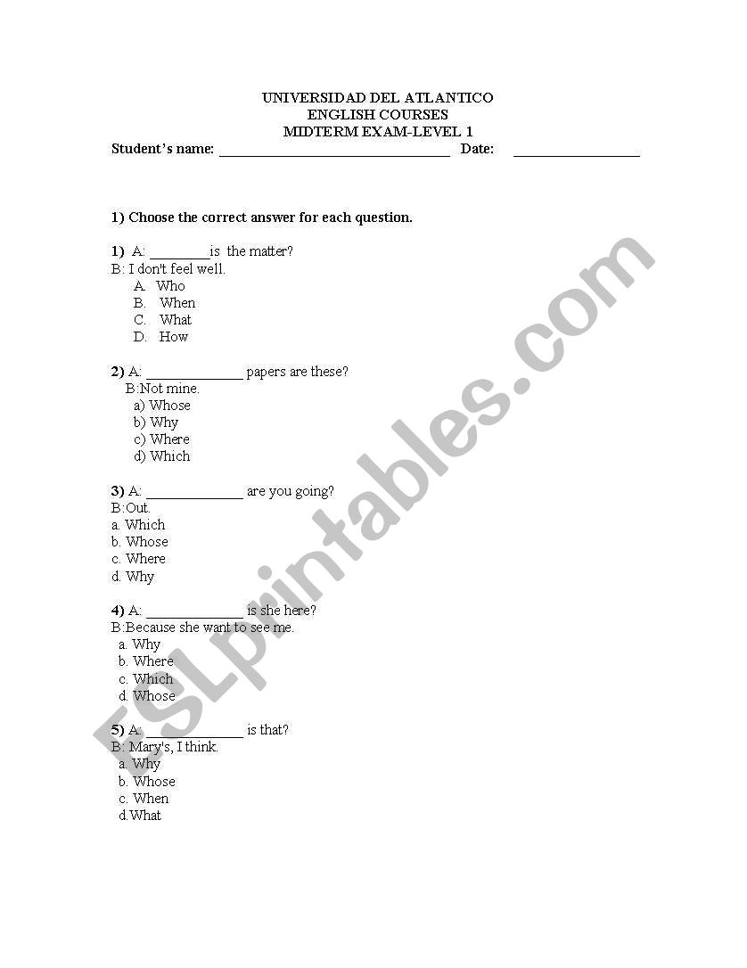 PAST SIMPLE worksheet