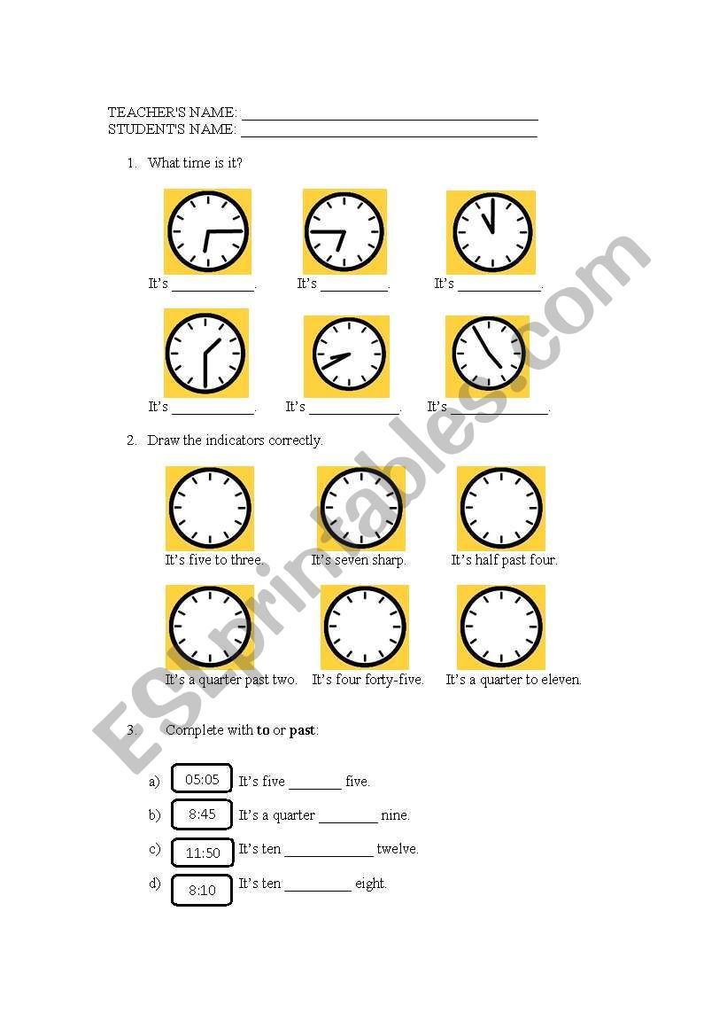 Hours worksheet
