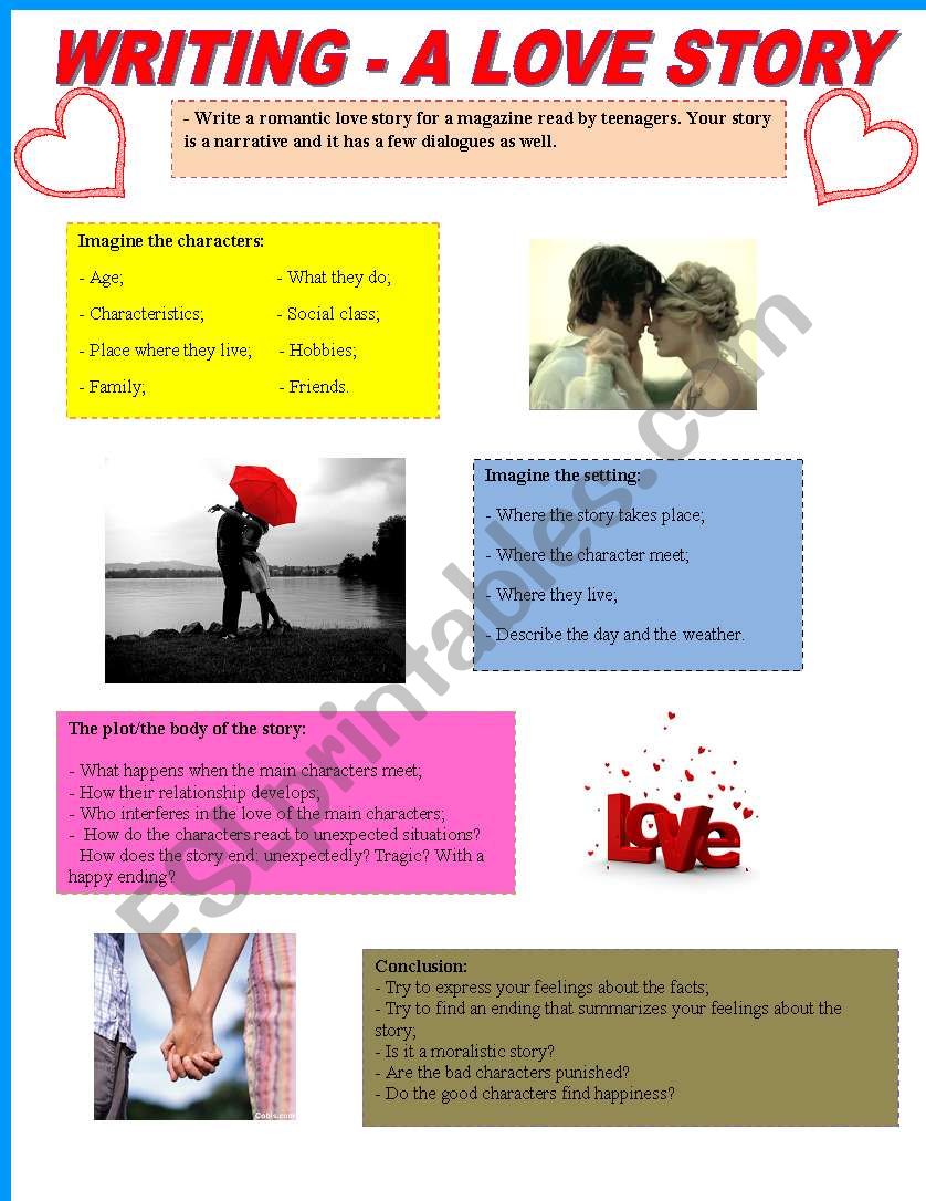 A love story - Writing - ESL worksheet by natylp