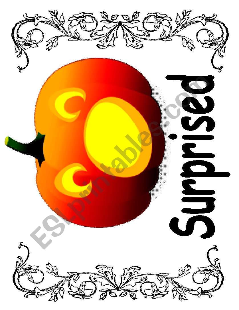 5 Little Jack OÂ´ Lanterns flashcards - Facial Expressions