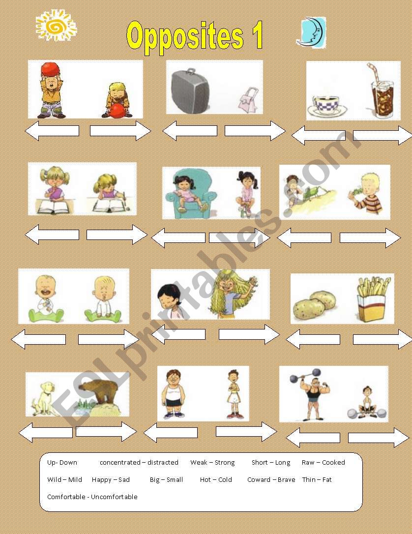 Opposites 1/1 worksheet