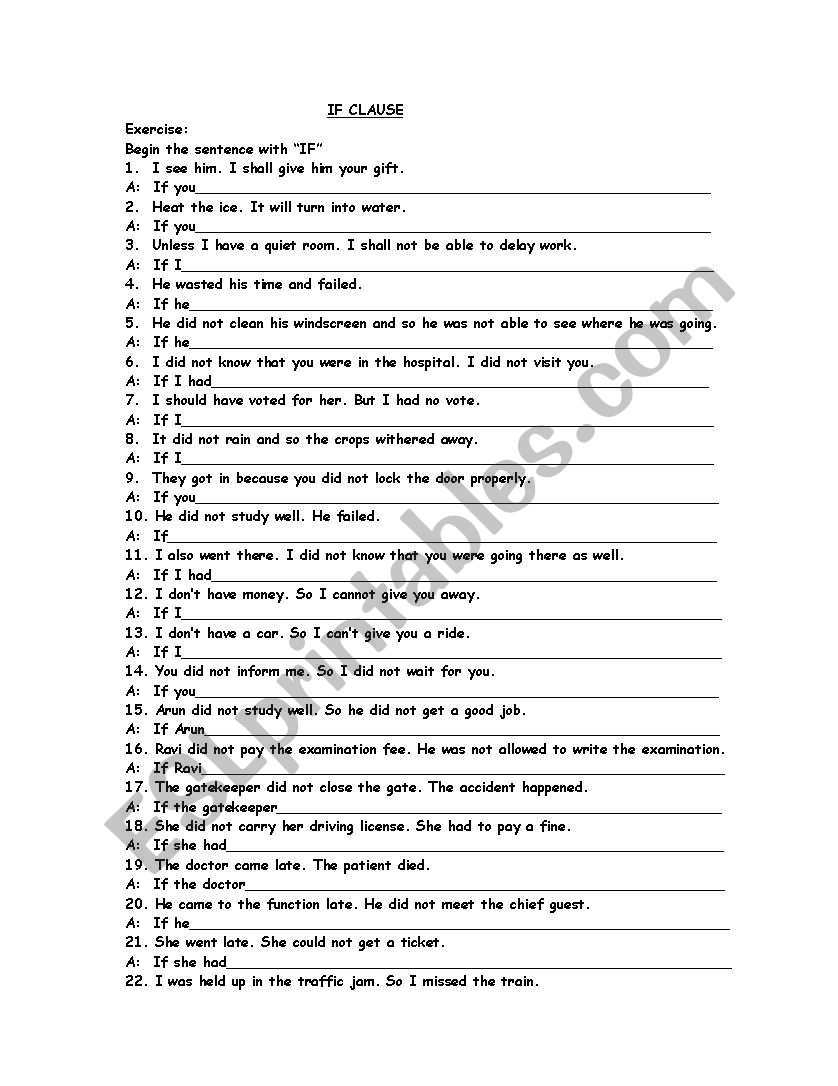 sa worksheet