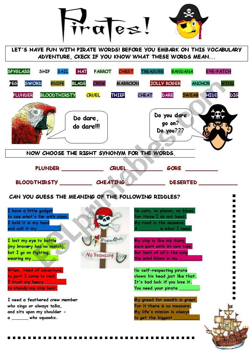 PIRATE FUN worksheet