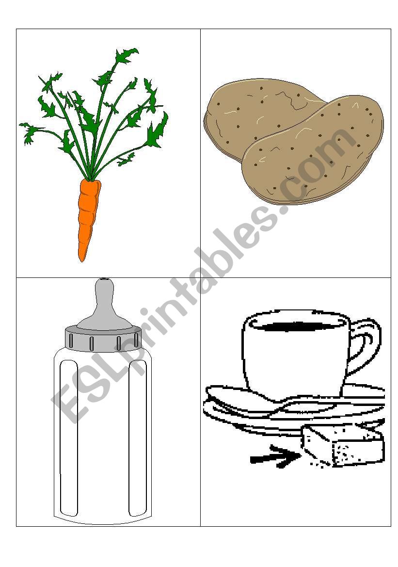 food for flashcards-3 worksheet