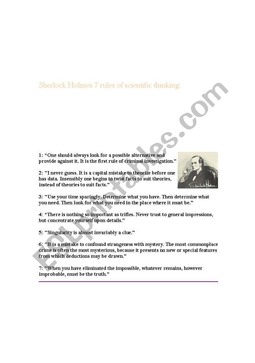 7 Rules Of Scientific Thinking