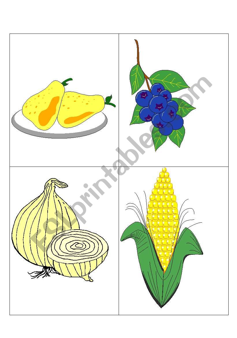 food for flashcards-3 worksheet