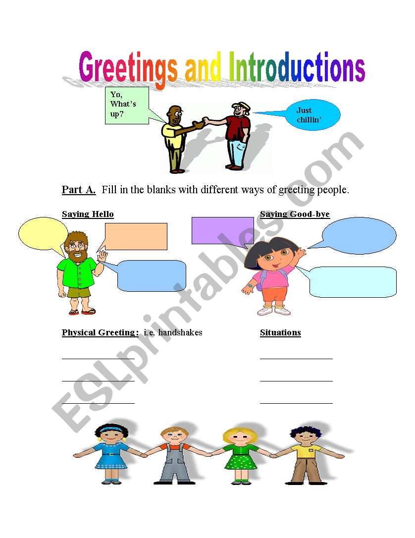 Greetings worksheet