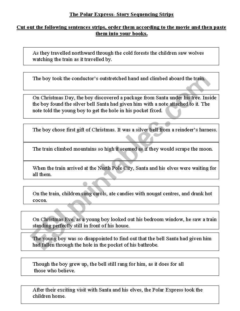 Polar Express Sequencing Activity