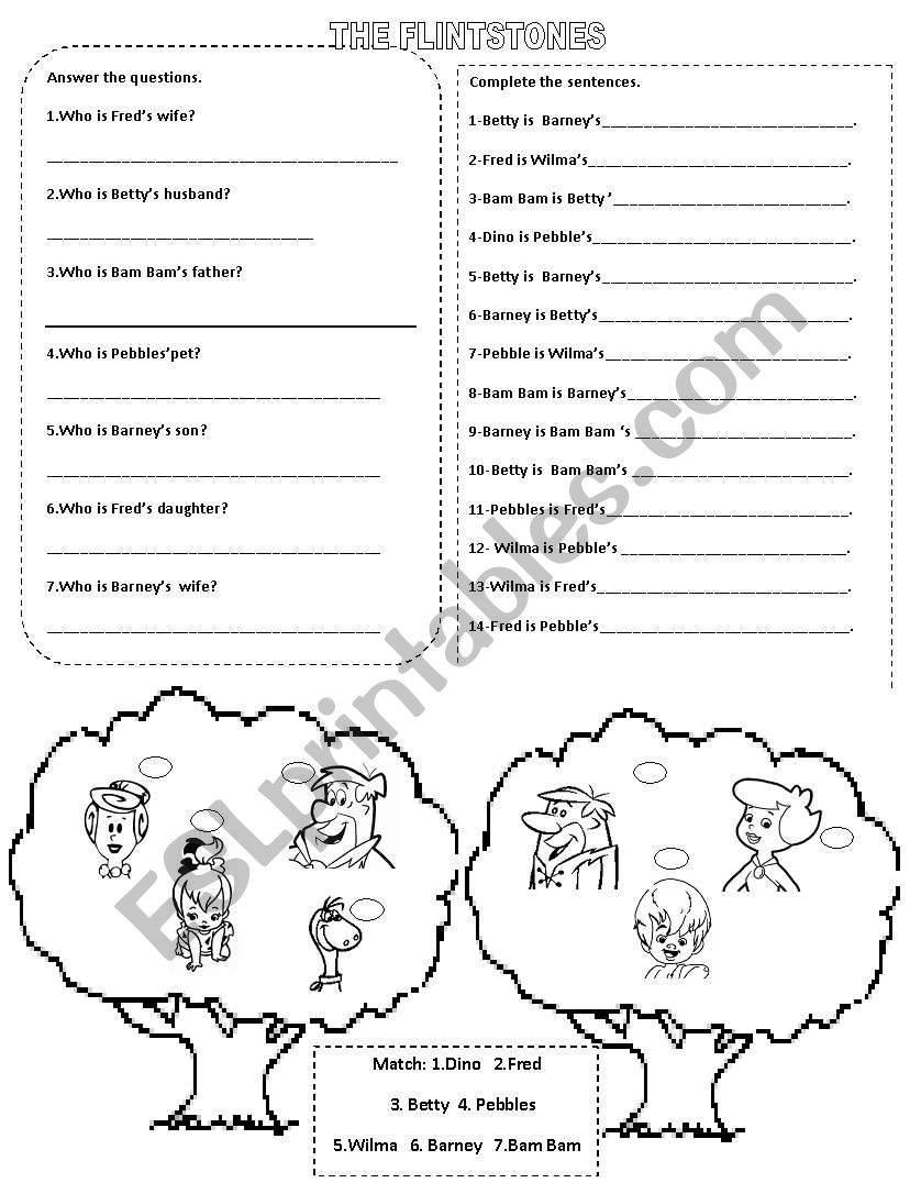 The Flintstones  worksheet