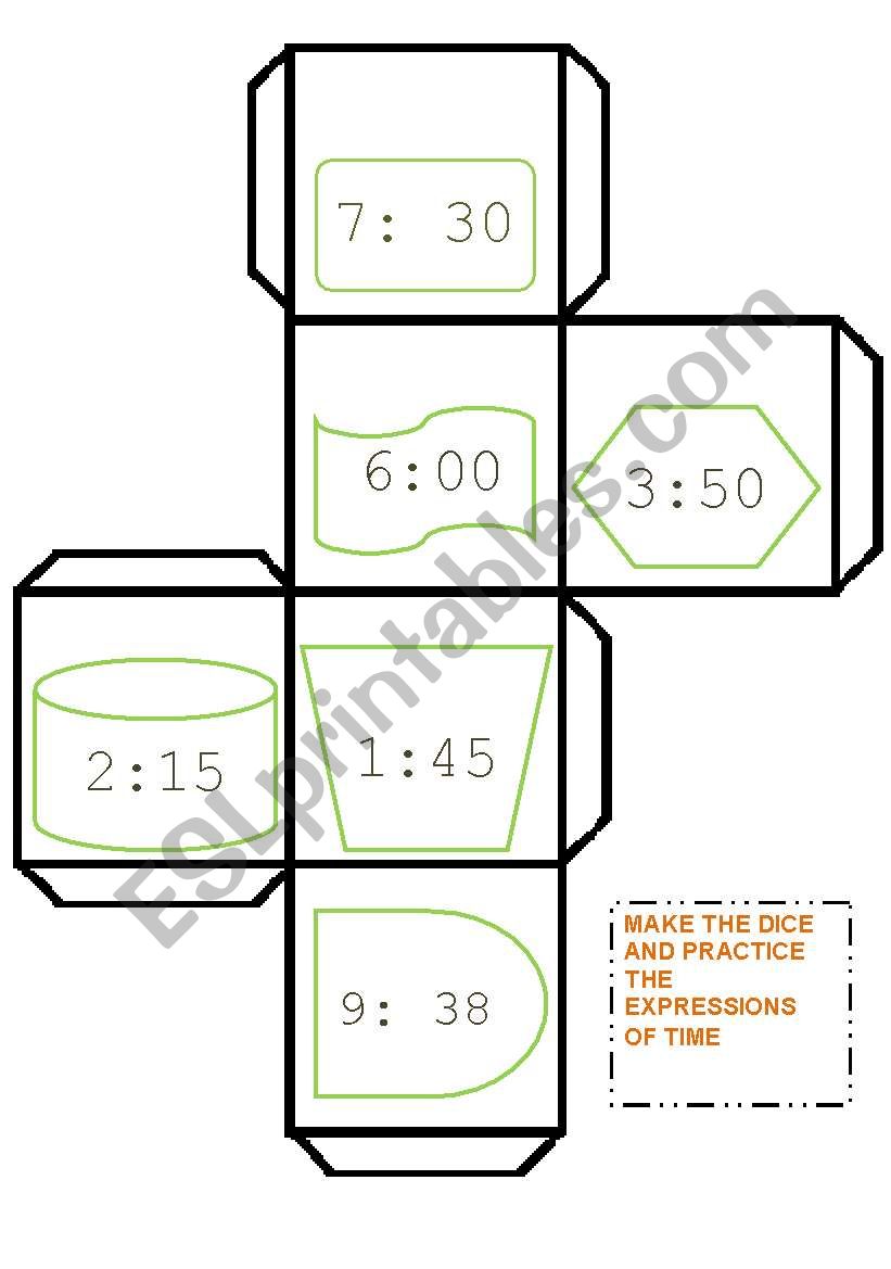 Times Dice worksheet