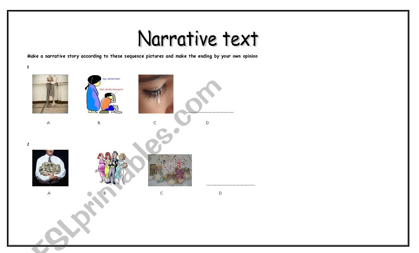 writing narrative text through pictures