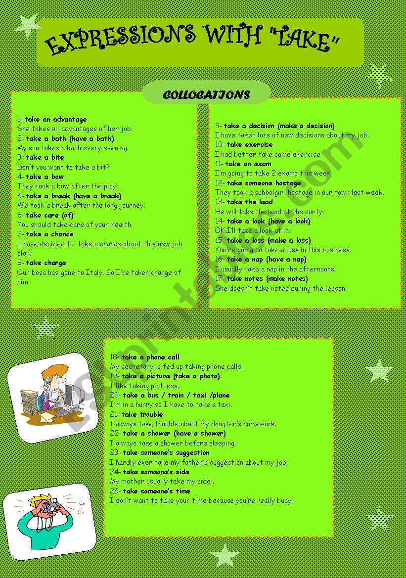 Â´Â´TAKEÂ´Â´ worksheet