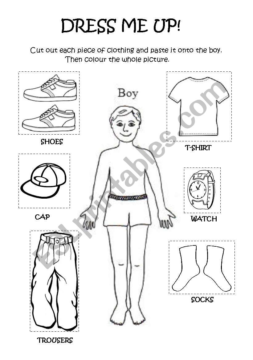 DRESS ME UP! worksheet