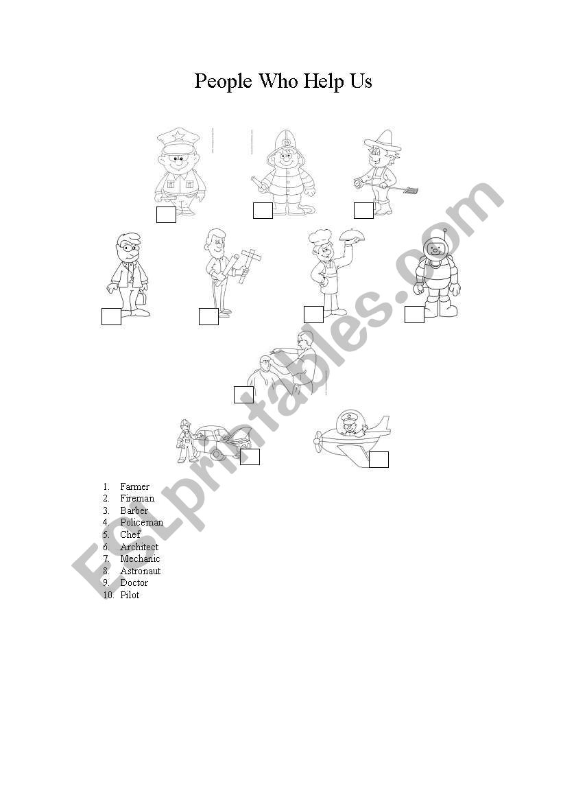 Occupation worksheet