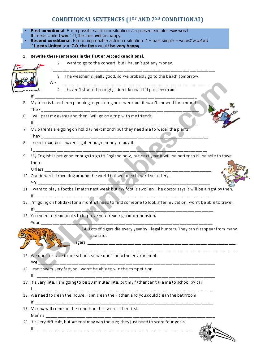 CONDITIONAL SENTENCES (1ST AND 2ND CONDITIONAL)