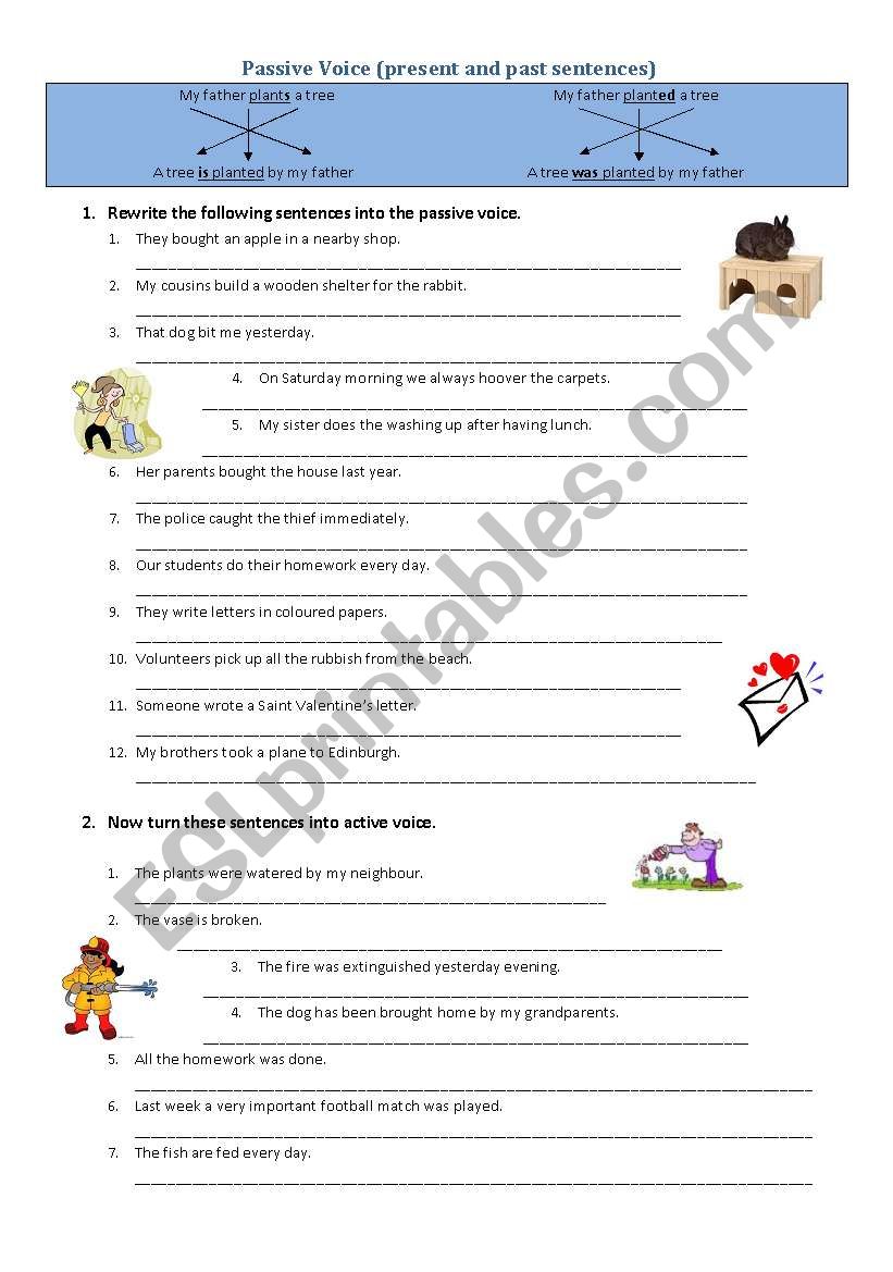 PASSIVE VOICE (PRESENT SIMPLE AND PAST SIMPLE)