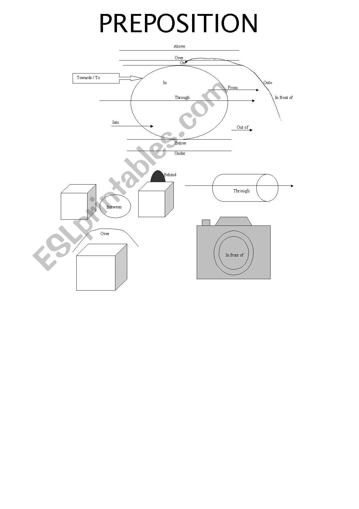 PREPOSITIONS   IN    PICTURE worksheet