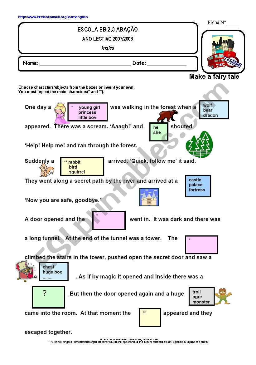 Fair tale worksheet