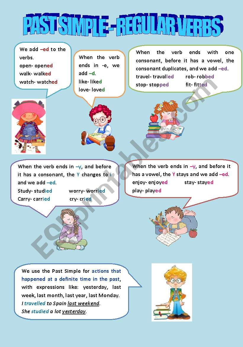 PAST SIMPLE - REGULAR VERBS worksheet