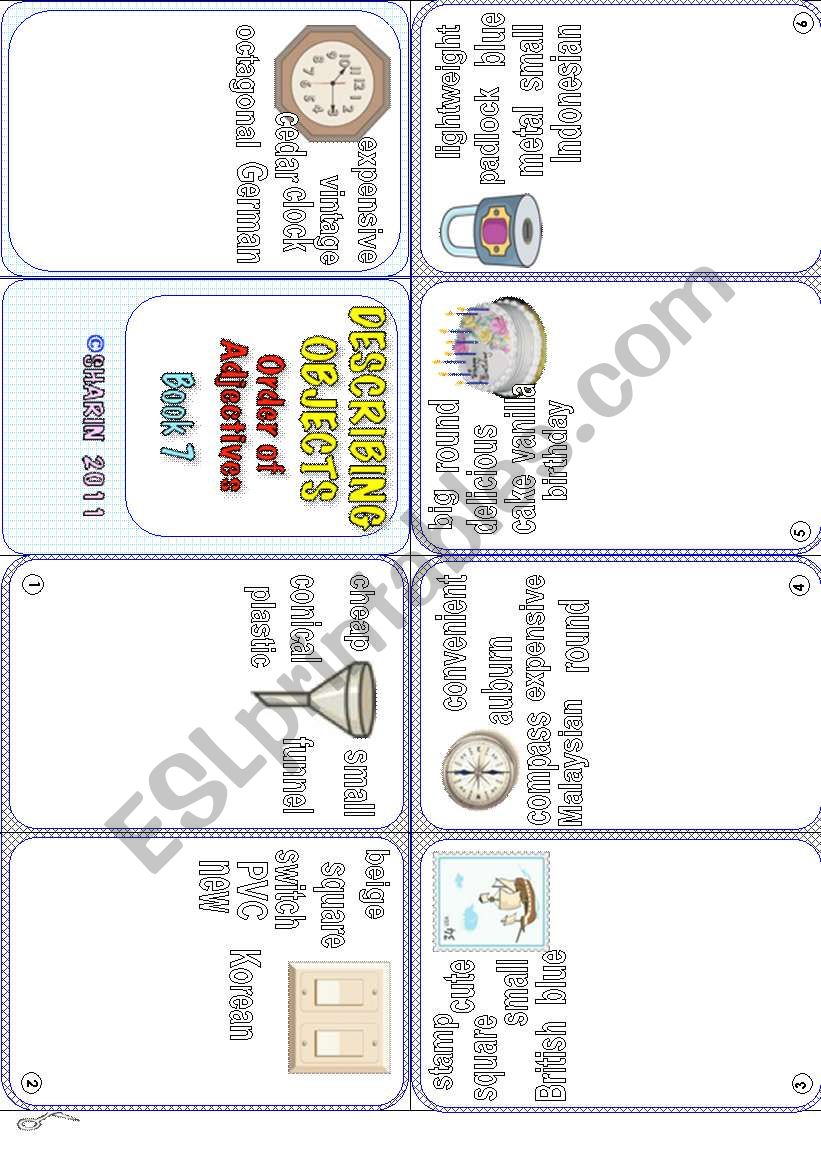 Describing Objects - Order of Adjectives - Book 7