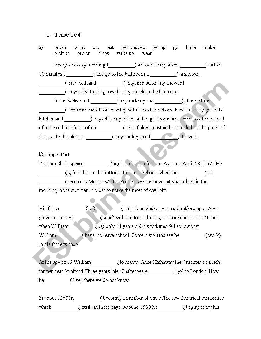 Test worksheet