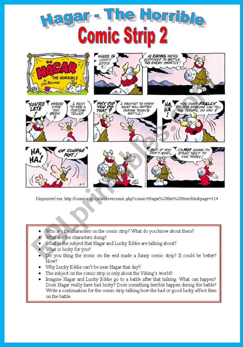 Hagar - Comic Strip 2 worksheet