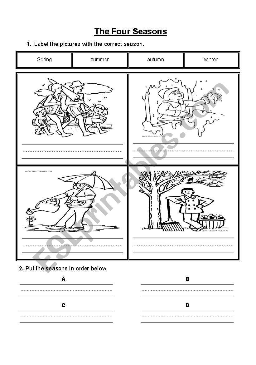 The Four Seasons worksheet