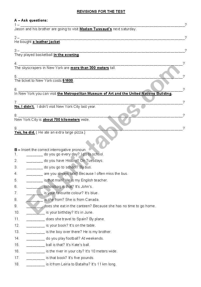 grammar worksheet worksheet