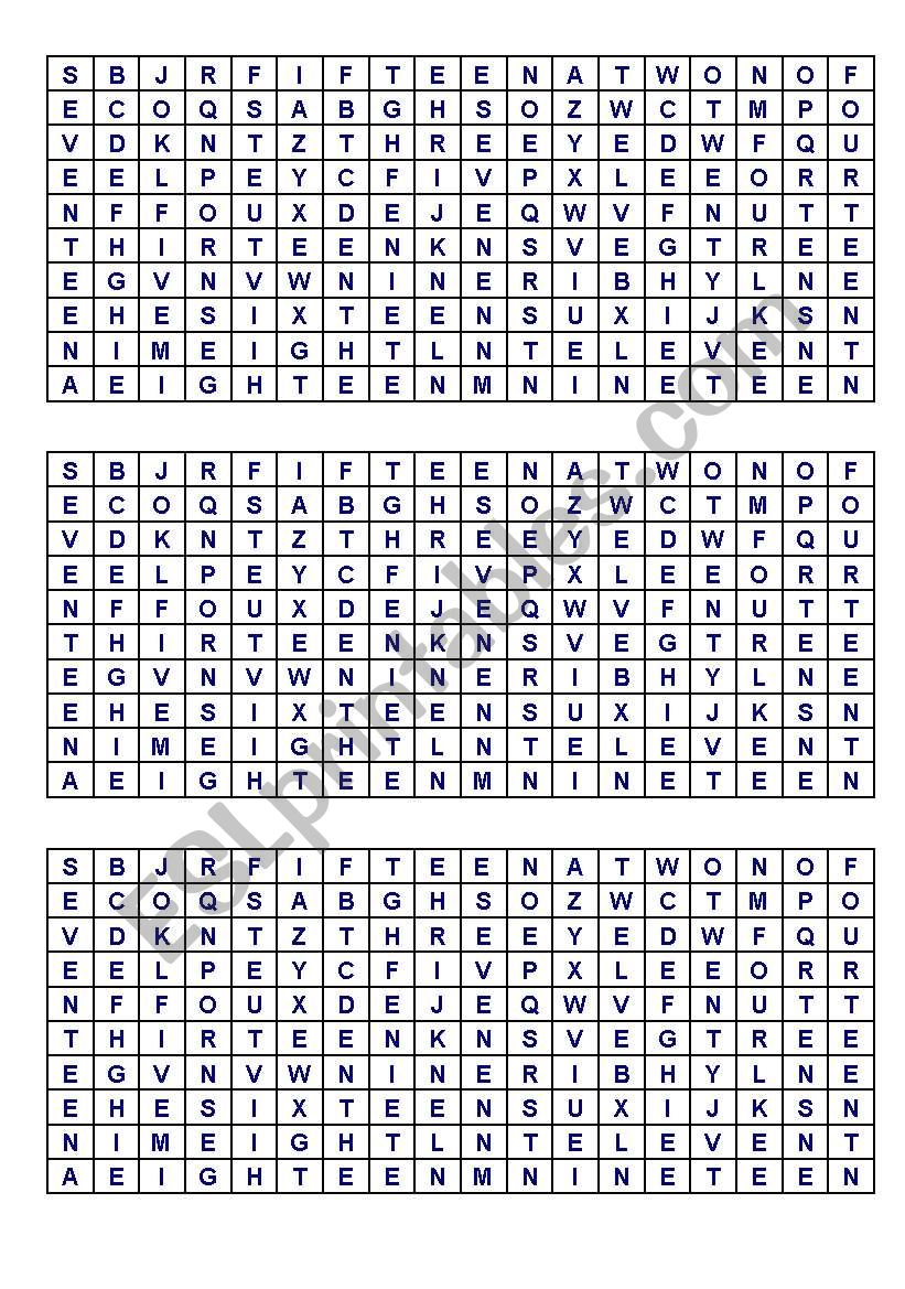 numbers 1 - 20 worksheet